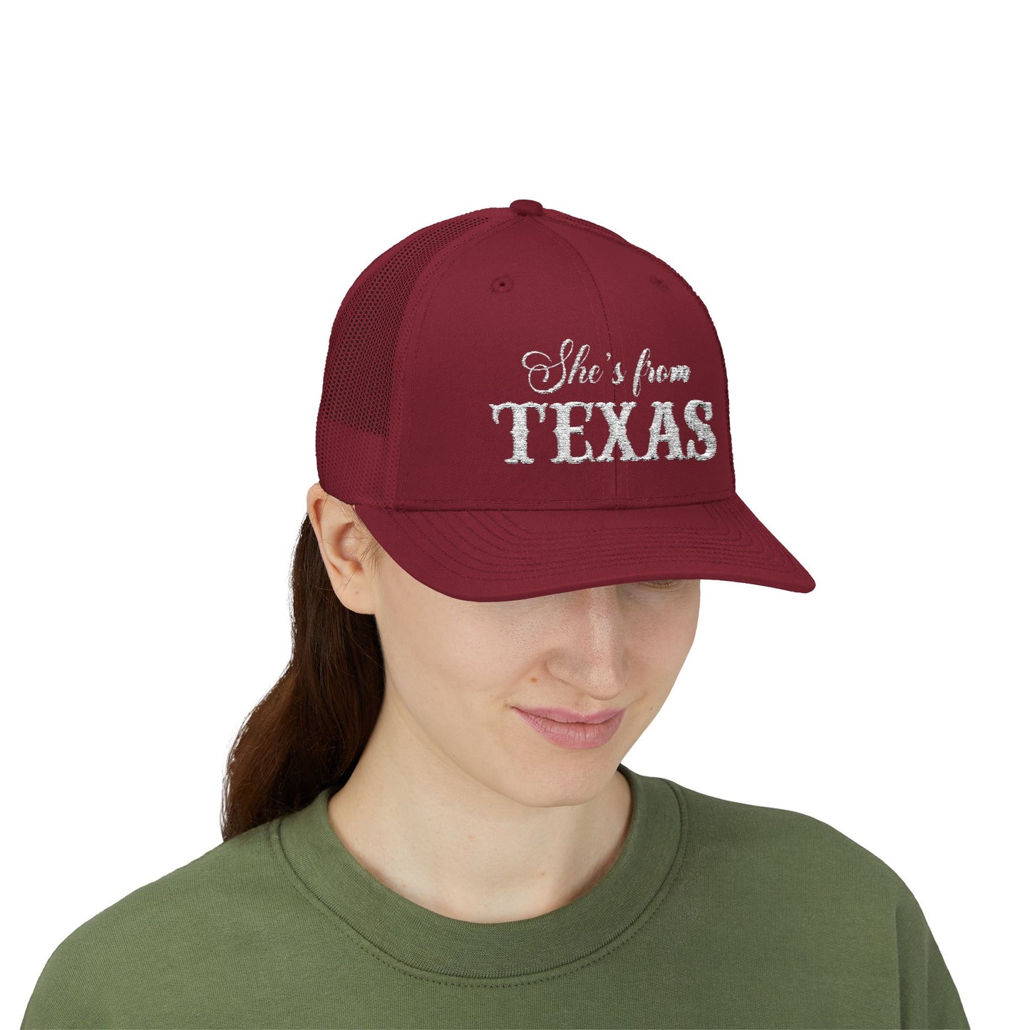 She's From Texas Snapback Trucker Cap